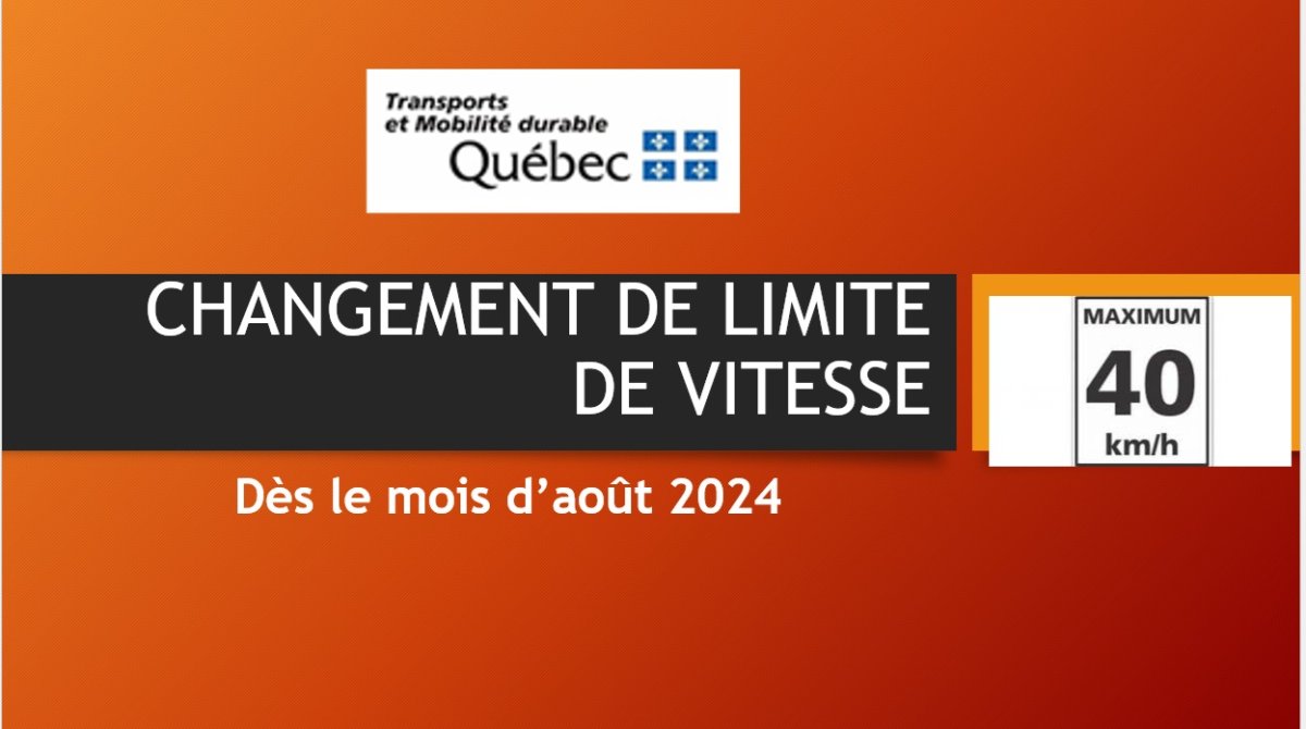 Changement de vitesse à 40 km/h