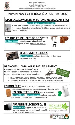 Jours de récupération 2026