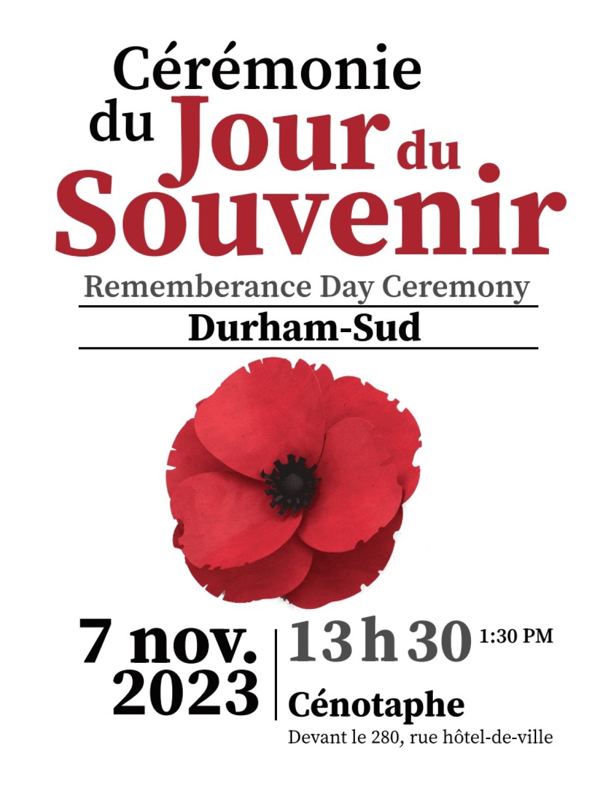 Cérémonie du jour du souvenir 2023