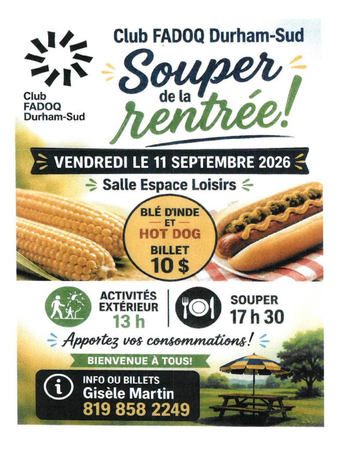 party rentrée fadoq
