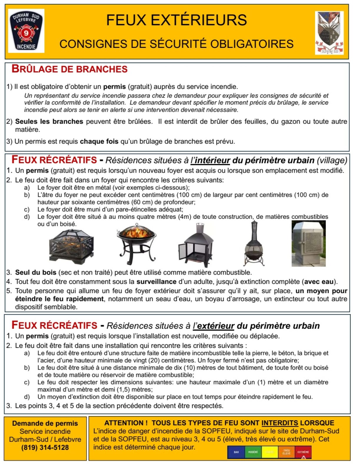 Consignes de sécurité