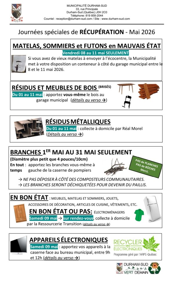 Jours de récupération 2026