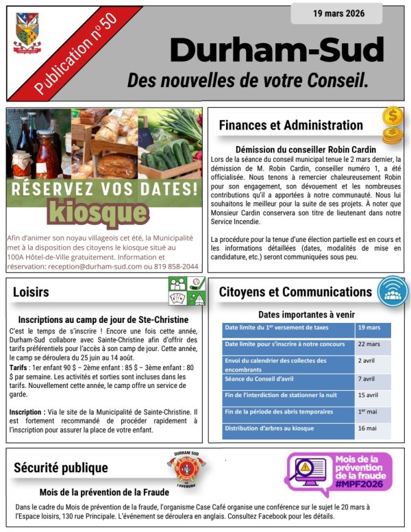 Édition de mars 2026