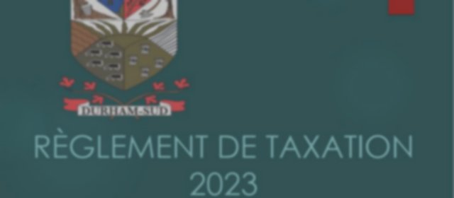 Présentation du règlement de taxation